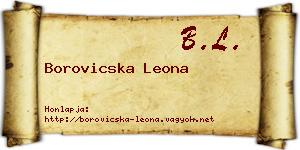Borovicska Leona névjegykártya
